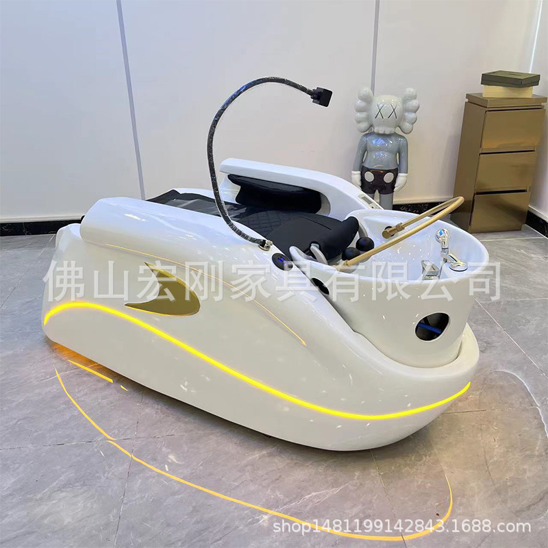电动按摩洗头床理发店专用头疗床水循环熏蒸全自动按摩冲水床美发