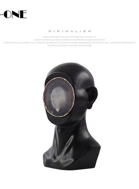 创意极简抽象人物摆件 玛瑙石电视柜售楼处样板房现代家居装饰品