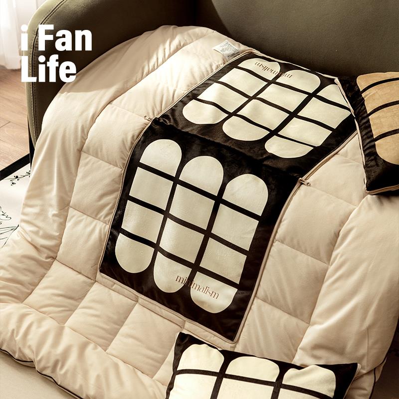 范店几何印象抱枕被子二合一两用车载客厅沙发办公室午睡空调被毯