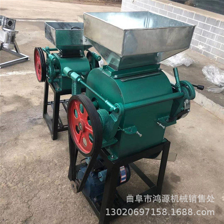 怀安县小型挤扁机 花生破碎机 玉米大豆压扁机 - 实物图