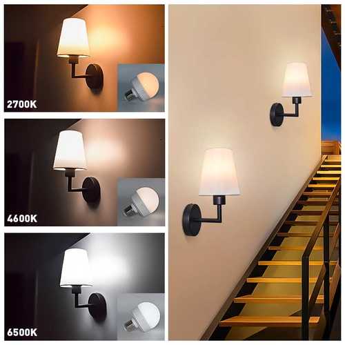 跨境RGB充电灯泡免接线壁灯卧室客厅过道楼梯灯创意布艺充电壁灯