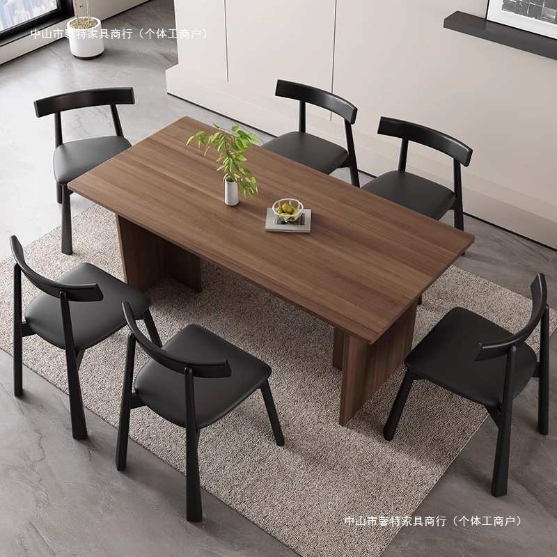 实木餐椅家用餐桌椅子靠背椅凳子北欧简约现代轻奢餐厅凳子船桨椅