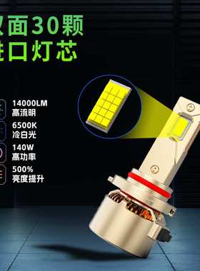 工厂 汽车LED车灯H4 H7 H11LED灯迷你款led汽车大灯双铜管偏心