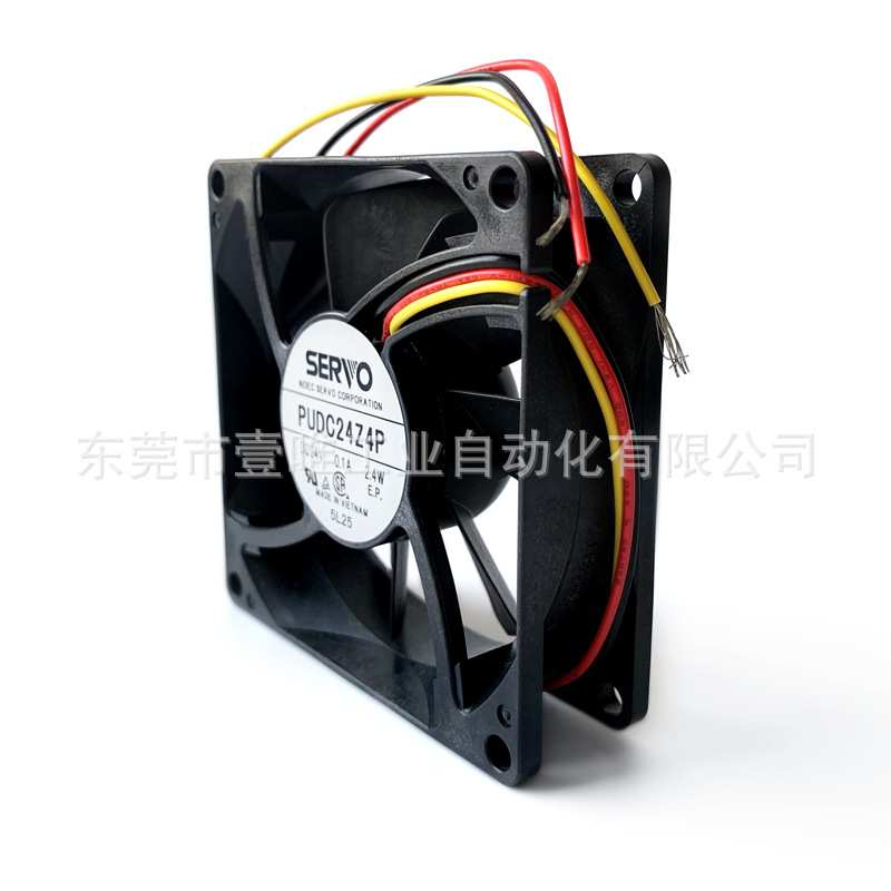 尼得科NIDEC SERVO直流轴流风机80x25mm方形散热风扇PUDC24Z4P