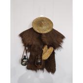 怀旧老物件蓑衣斗笠帽手工草鞋 农家乐挂件民俗馆展览摆件摄影道具