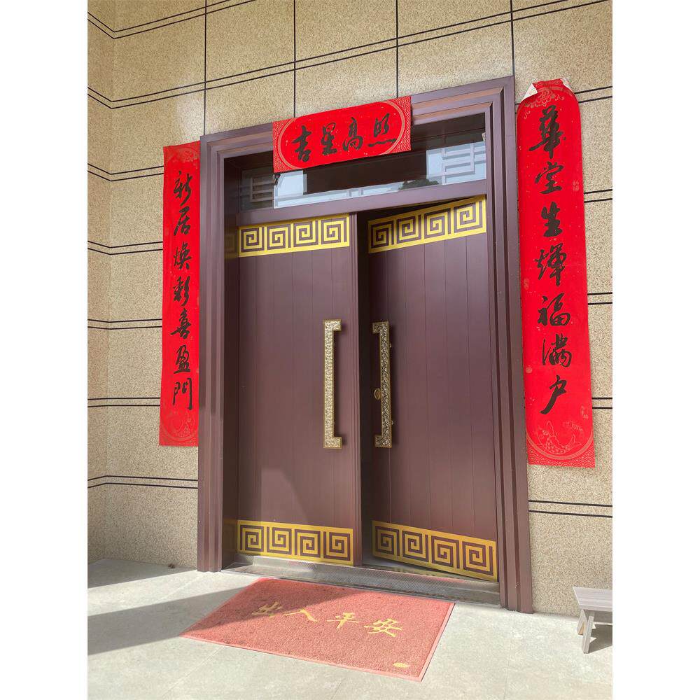 别墅入口自建房屋锌合金门入口门分体入口铜门家居庭院不锈钢门