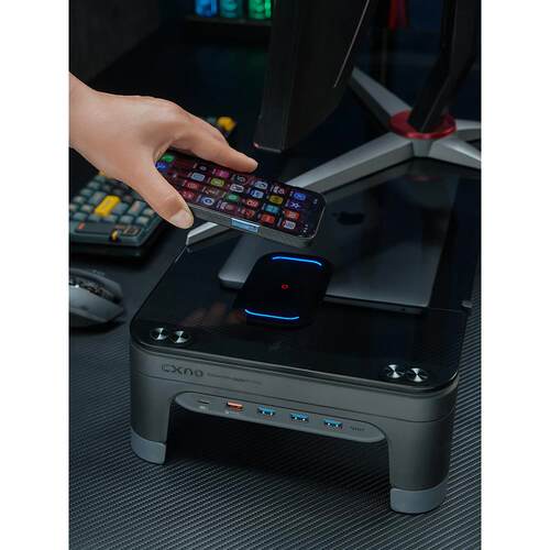 加宽25CM电竞屏专用CXNO台式电脑显示器底座双层增高架USB集线器