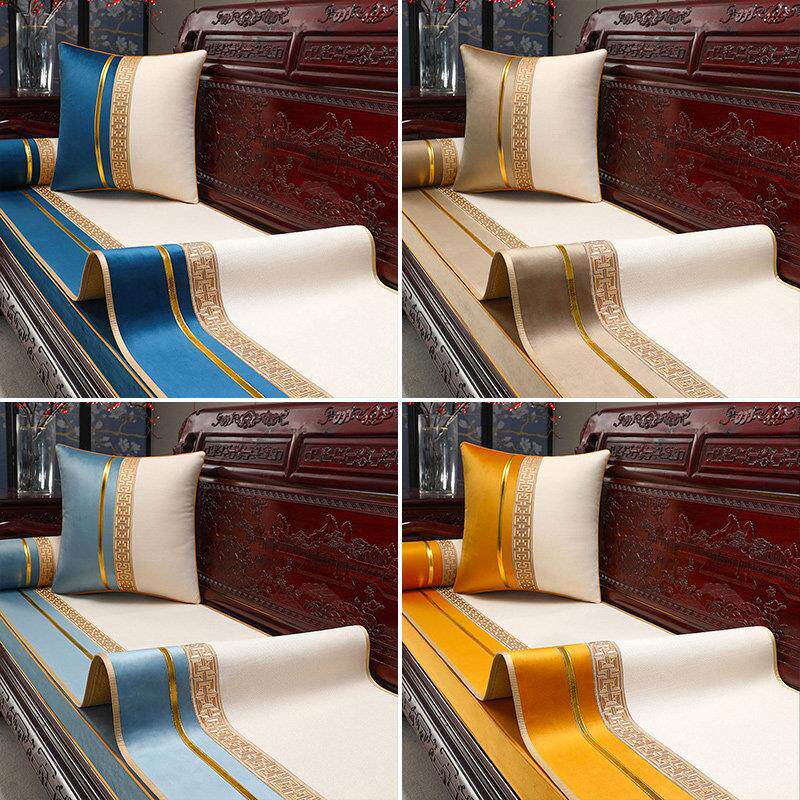 现代中式沙发坐垫套罩红木沙发垫防滑实木罗汉床垫子家用盖布盖巾