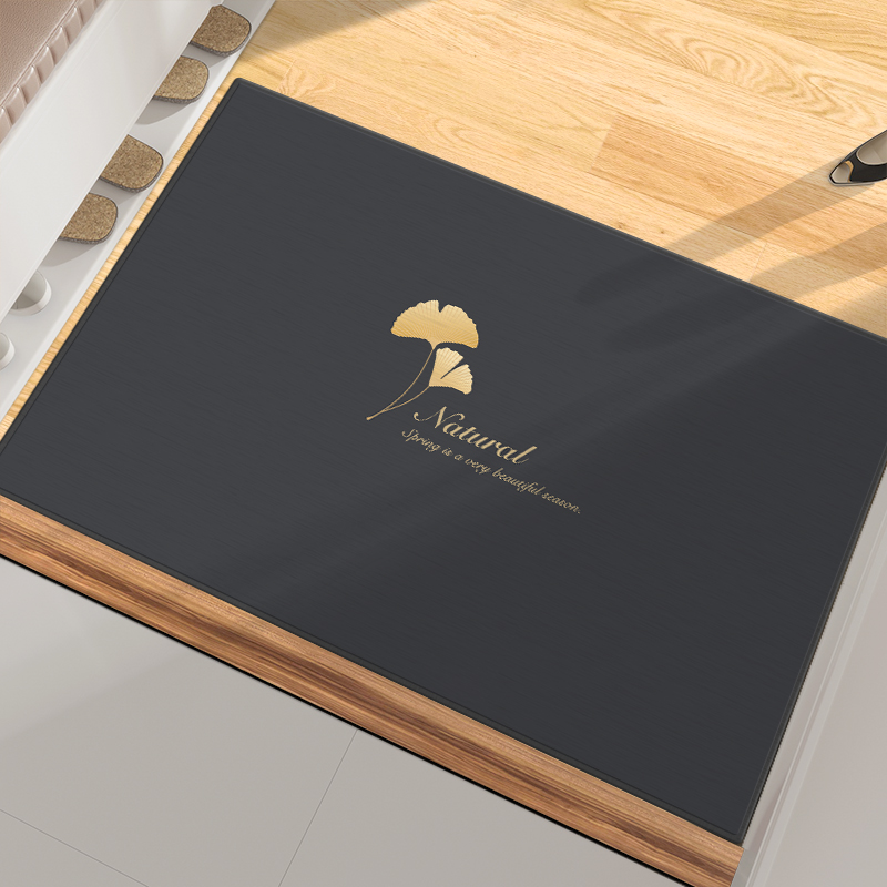 金色银杏叶进门地垫家用门垫入户门口踩脚垫玄关门外除尘蹭土地毯