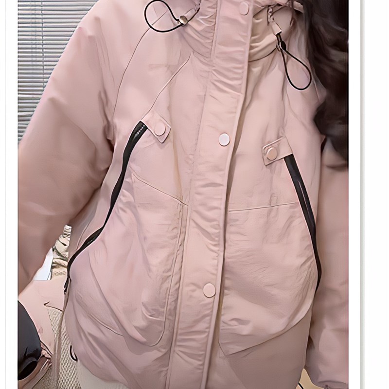 冲锋衣连帽外套女k秋冬韩版加绒休闲防风保暖高级炸街夹克棒球服