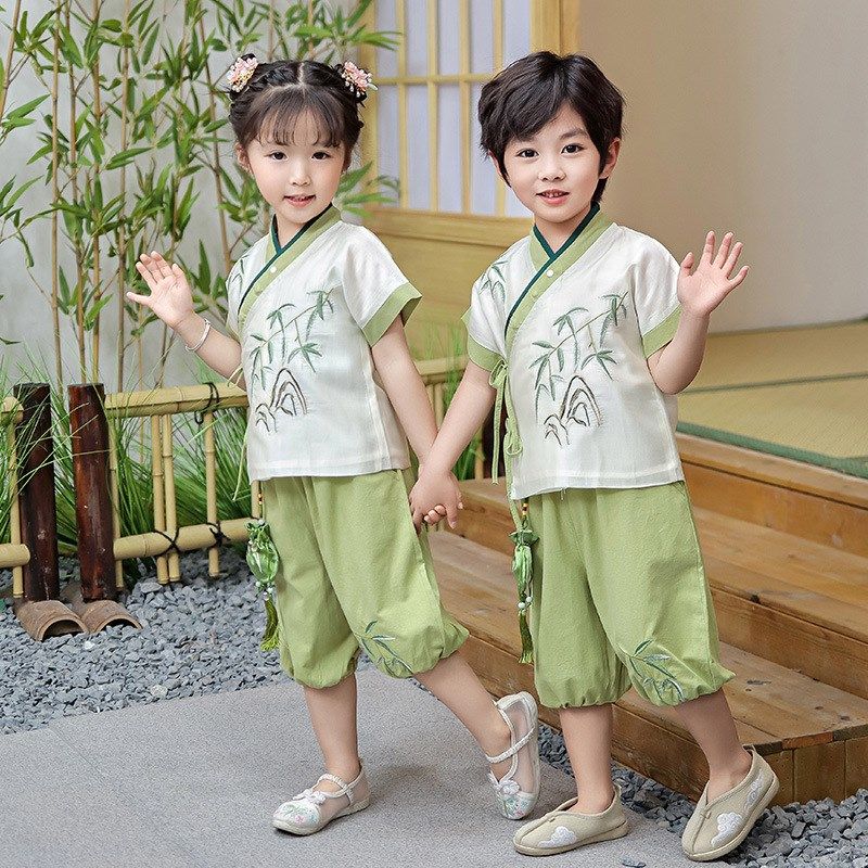 男童汉服套装2024新款儿童演出服宝宝夏季中国风古装唐装少爷女孩,童装/婴儿装/亲子装,汉服,淘宝优惠券,粉丝福利购,淘宝优惠卷