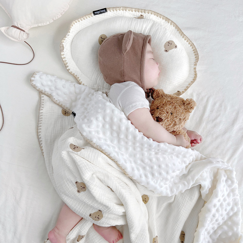 宝宝豆豆绒盖毯婴儿纯棉纱布毯子新生儿安抚盖被儿童午睡毯小被子,婴童用品,婴童毛毯/盖毯,淘宝优惠券,粉丝福利购,淘宝优惠卷