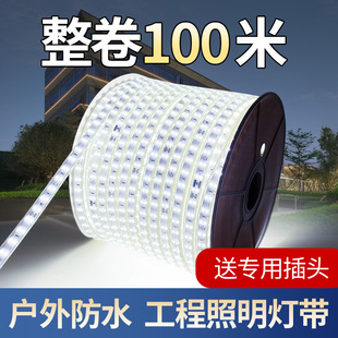 饰防水灯带 led灯带220v高压工程自粘y硅胶家用超亮三色客厅吊顶装