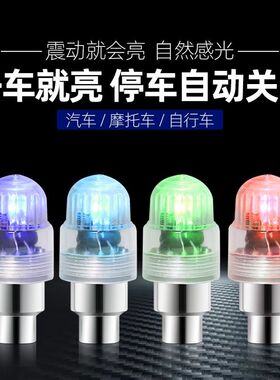 自行车轮胎闪光灯儿童免接线气嘴灯七彩尾灯Kled跑马夜骑灯轮毂灯