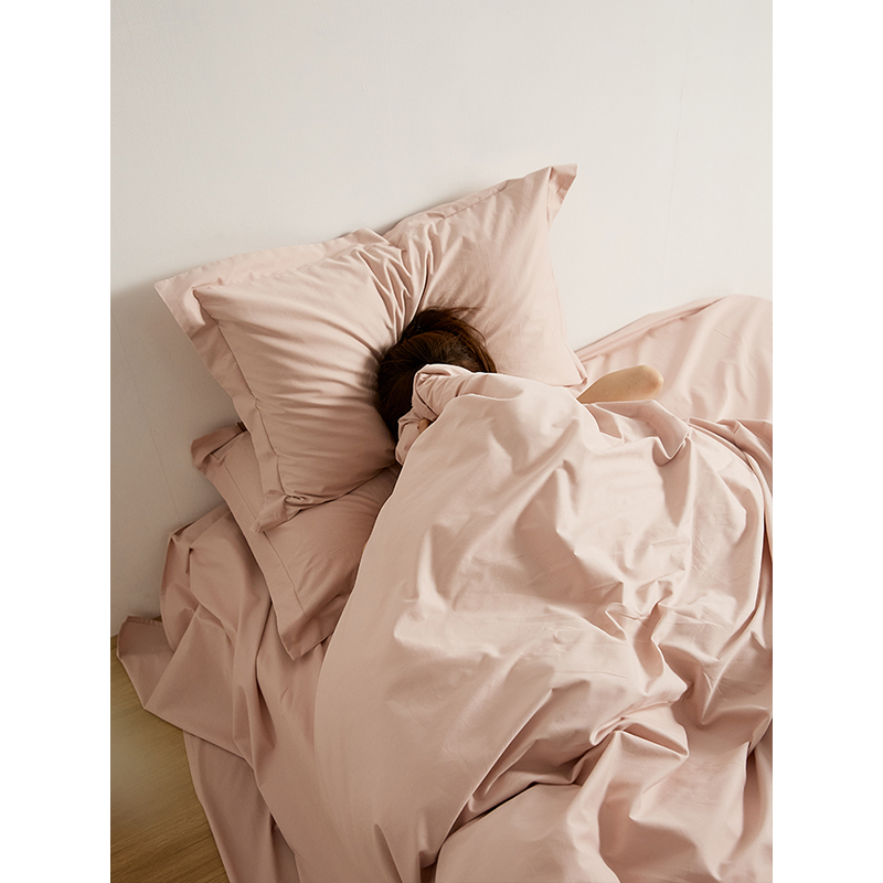 100支纯棉磨毛被套单件加厚全棉被罩秋冬简约纯色被单保暖150x200