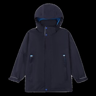 冬季 英伦风校服学生防寒服冲锋衣藏青内胆加厚保暖小学中学两件套