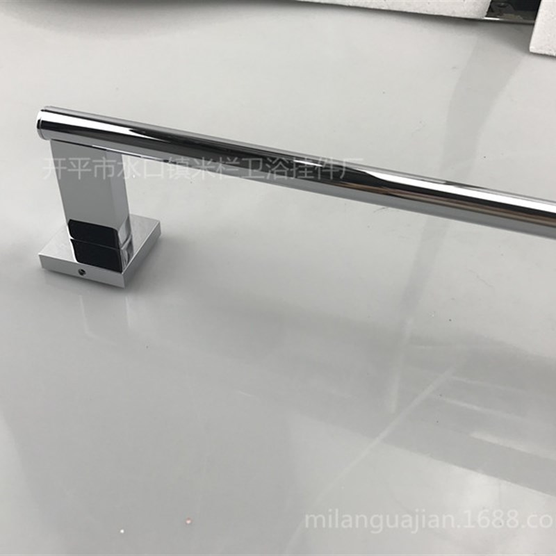 银色不锈钢方形厨卫毛巾架 浴室毛巾杆 毛巾环 单杆 浴室五金挂件