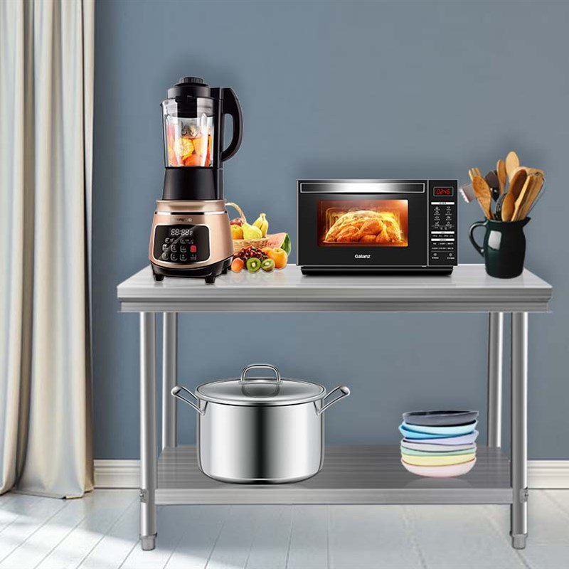 厨房家用不锈钢长桌简易工作台厚置物架落地式加粗加厚多层菜架子