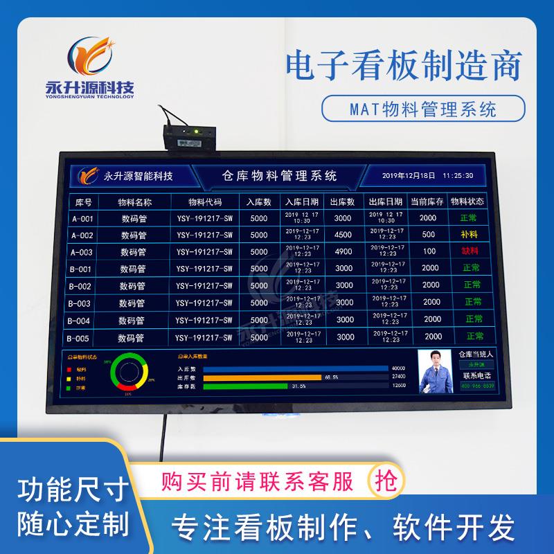 MES物料管理系统电子看板可视化仓库生产线信息管理看板显示屏