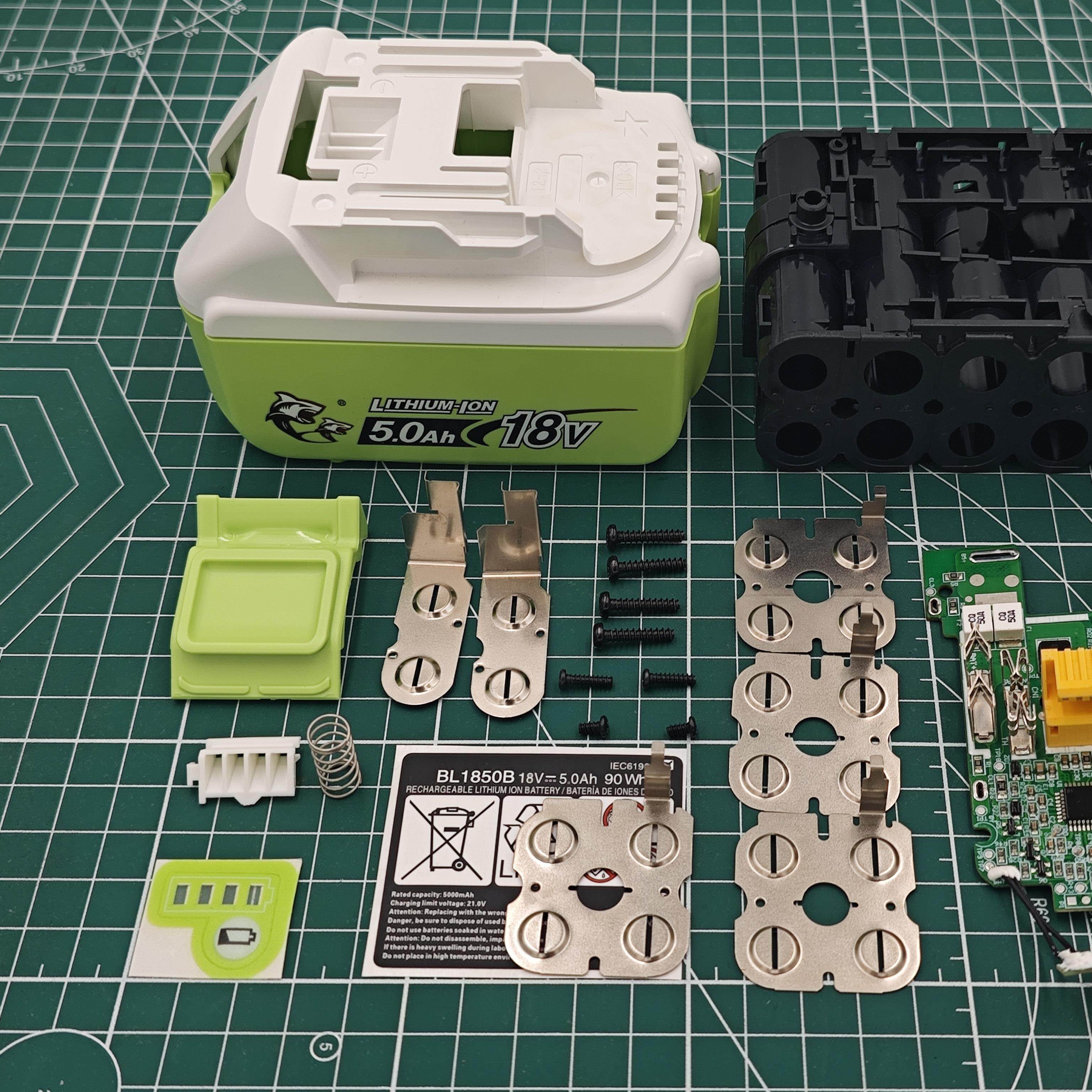Makita牧田款18V/5.0Ah费斯托绿电动工具锂电池阻燃套件