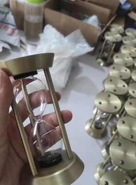 可以自己装沙的沙漏计时器创意家居金属摆件玻璃空瓶diy定制刻字