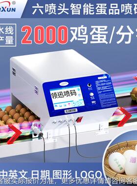 喷领迅L2411E全自动高机WVB速鸡蛋码六喷头打机生产码日期保质期