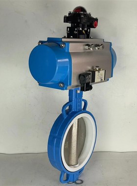 气动四氟蝶D67气1F-16耐腐蚀盐阀硝酸碱污水化78191工体防爆切断