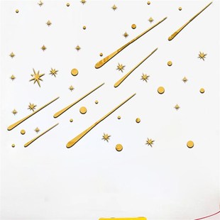 亚克力流星镜面墙贴自粘创意房顶3DF立体墙顶屋顶天花板吊顶装饰