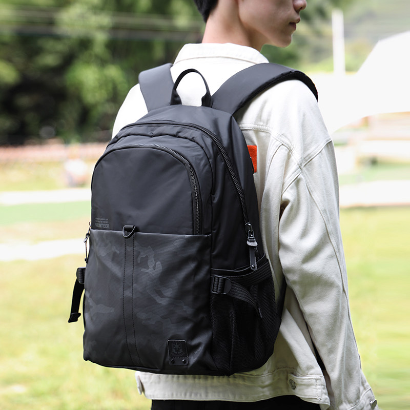 男士背包商务旅行双肩包男高中生大学生书包休闲大容量电脑包新款