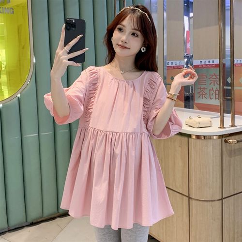 2025新款孕妇装夏款套装时尚夏季上衣夏款宽松大码纯棉短袖T恤女