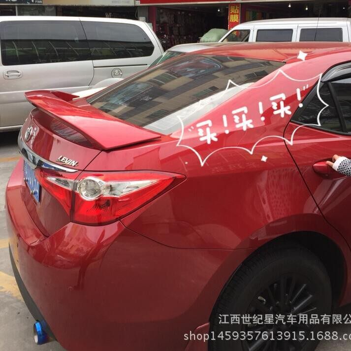 适用于卡罗拉雷凌带灯尾翼雷凌abs汽车压尾翼顶翼晴雨挡包围