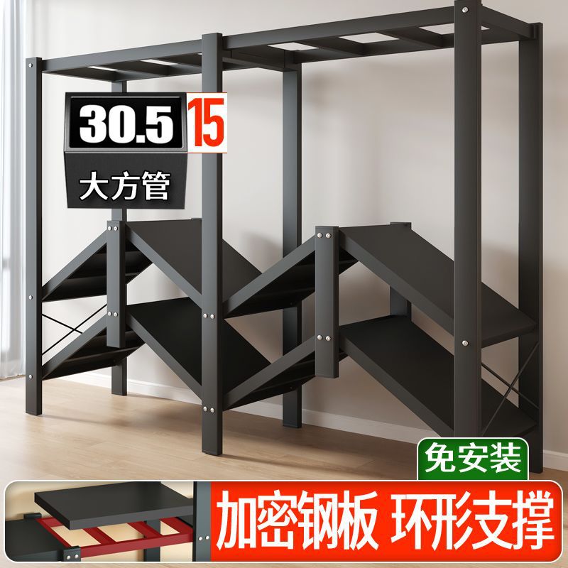 家用简易布衣柜钢管加粗加厚小户型全钢架稳固耐用组装收纳挂衣橱