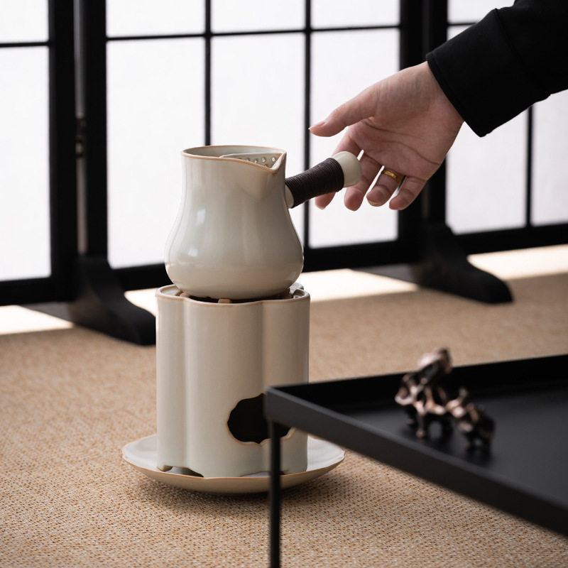 日式户外家用围炉煮茶罐罐茶煮茶器侧把陶瓷煮茶壶碳炉煮茶炉套装