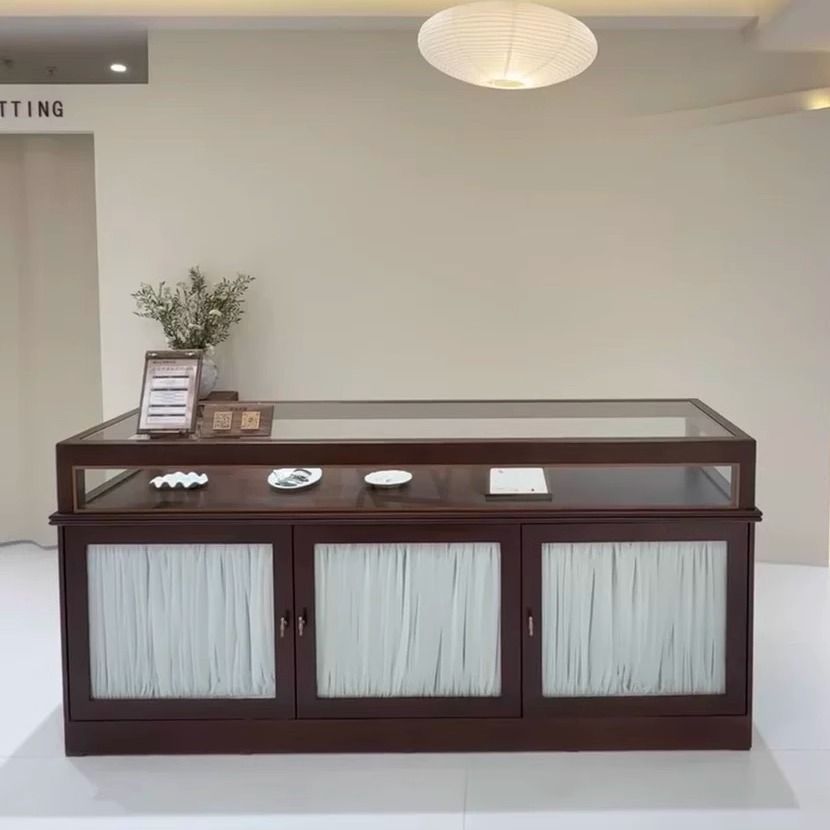 服装店中岛柜收银台展示柜中岛台陈列柜饰品店展示台中岛桌储物柜
