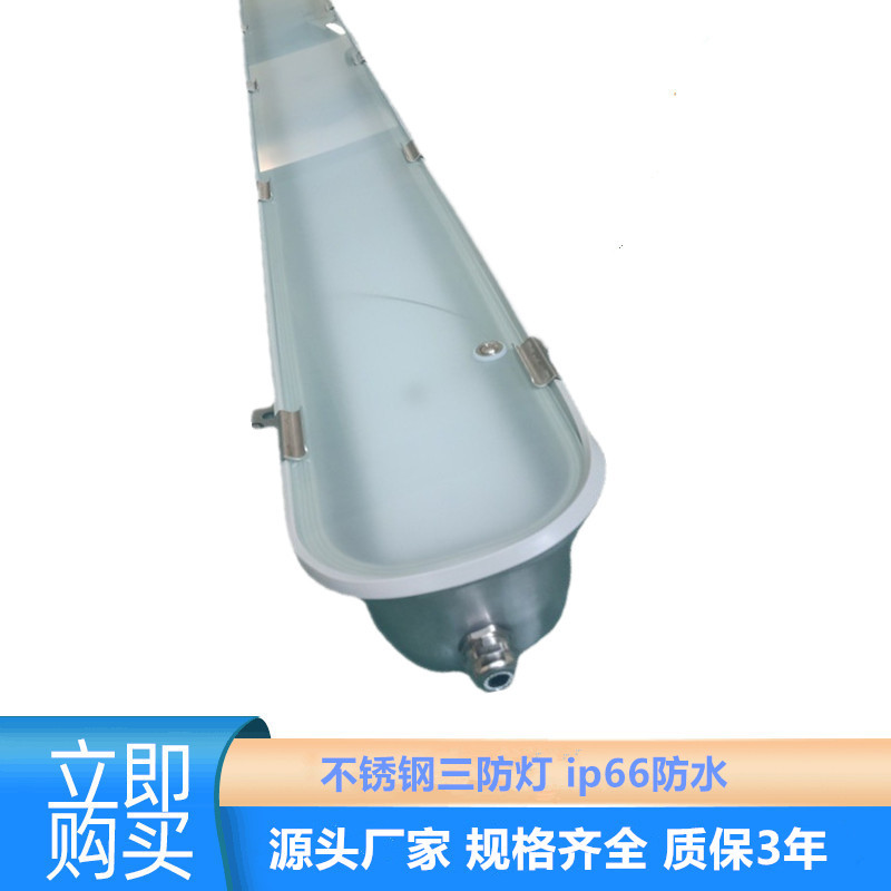 厂家直销海上船泊专用不锈钢三防灯LED贴片式磨砂罩不锈钢三防灯