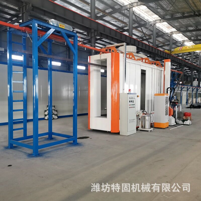 锌钢护栏自动喷涂设备 工业喷粉涂装流水线 铁艺围栏静电喷涂设备