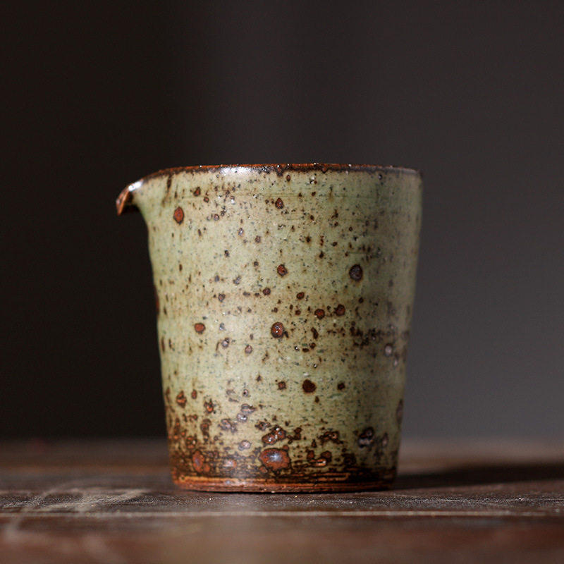 晴先生 茶具陶瓷手工粗陶窑变釉古朴公道杯公杯茶海日本分茶器