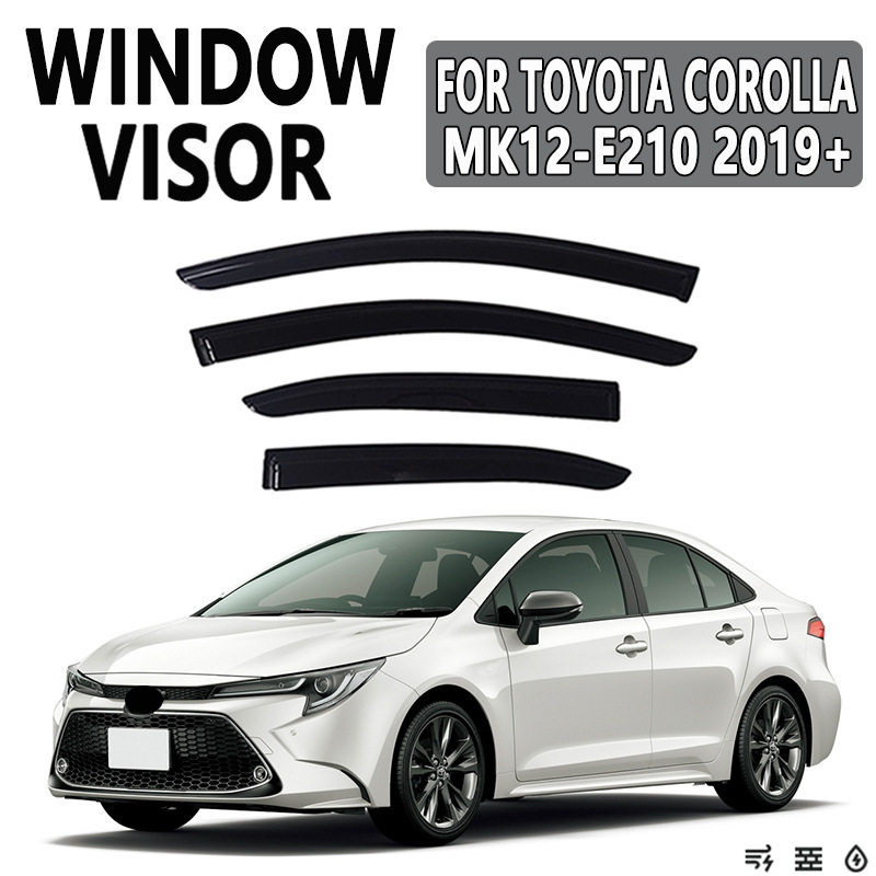 适用于2019+COROLLA卡罗拉晴雨挡雨眉遮雨档黑武士Window visor