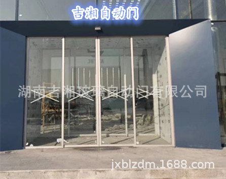 钢化玻璃重叠自动门 铝合金平移门 弧形铝合金型材门 折叠门定制