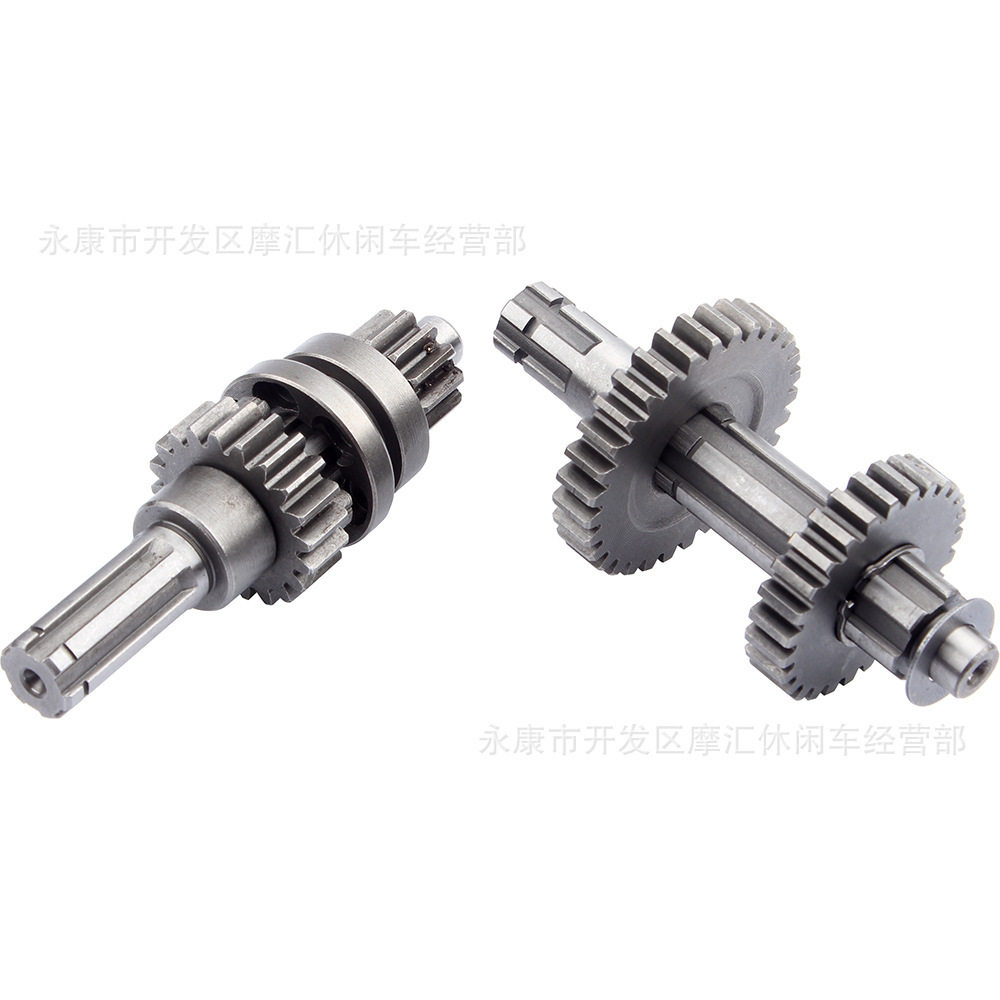 ATV沙滩四轮摩托车配件50-110cc1+1发动机倒档齿主副轴档位齿轮