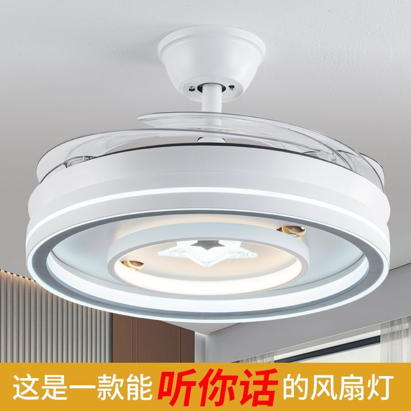 新款高端风扇灯餐厅吊扇灯一体带灯吊风扇客厅卧室轻奢电风扇吊灯
