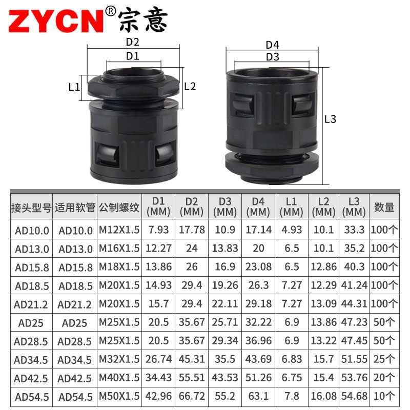?84GG批发料塑接波纹接头尼龙宗快接管头直接通快速软管头波插