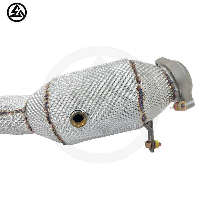 适用奔驰C180 C200 C250 C260 W204 1.8带隔热罩头段不锈钢排气管