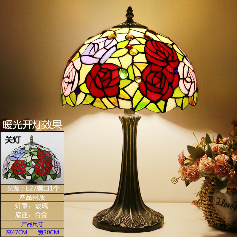 创意卧室氛围台灯酒店客房家居装饰摆件灯罩欧式客厅台灯跨境供货
