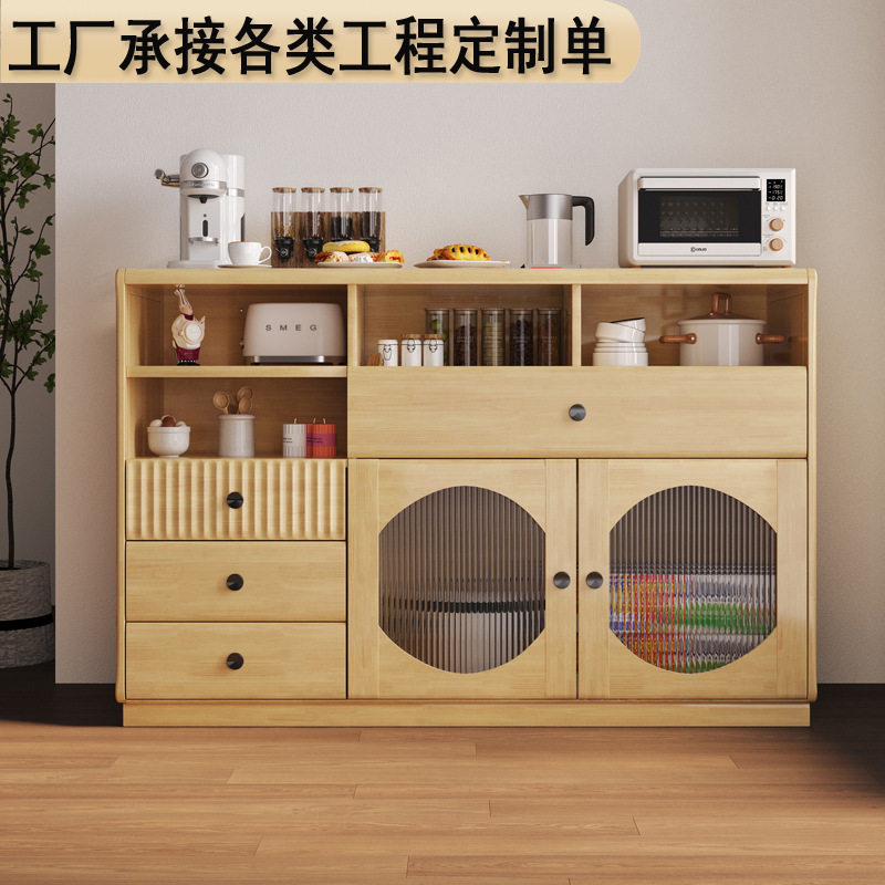 日式简约纯实木多功能餐边柜