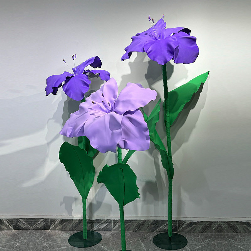 巨型EVA百合花仿真花家居装饰橱窗美陈摆件婚庆造景摄影道具