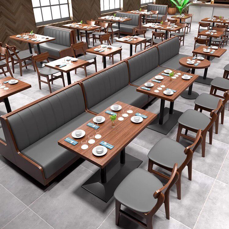 餐厅桌椅火锅店连锁餐饮店茶餐厅茶楼面馆小吃店卡座沙发组合商用