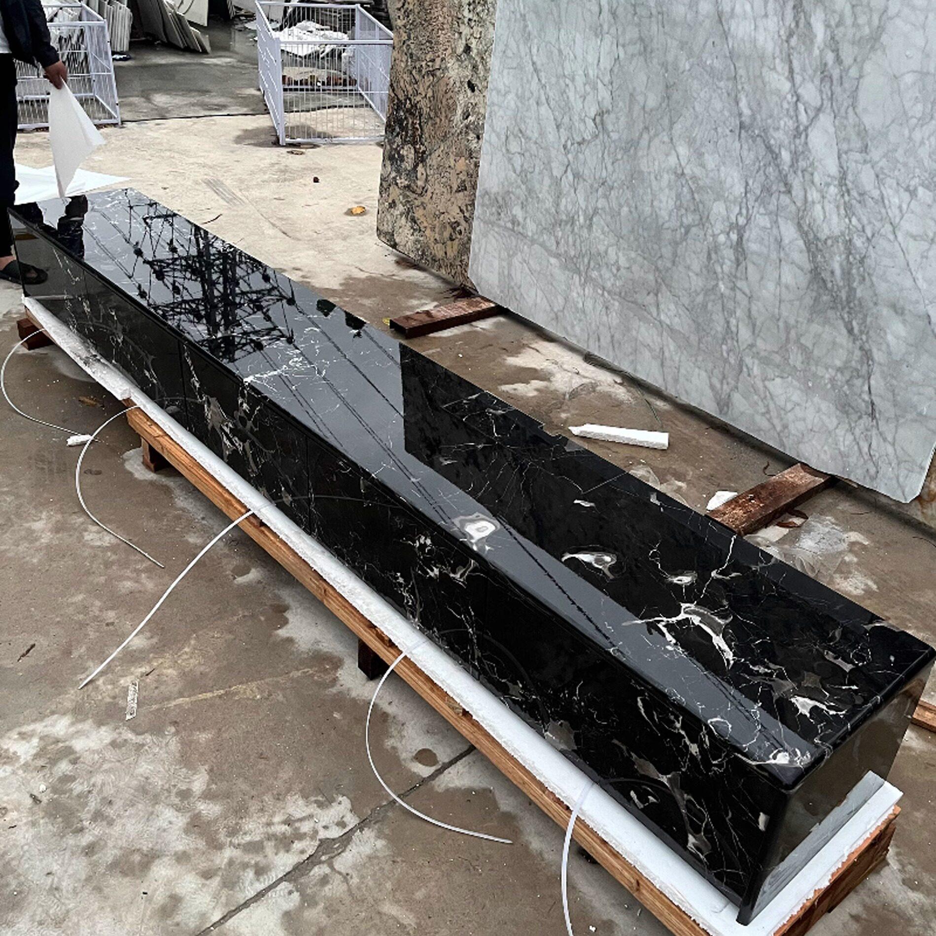 天然大理石电视柜别墅豪宅客厅装饰柜面定制奢石高级感落地柜地台