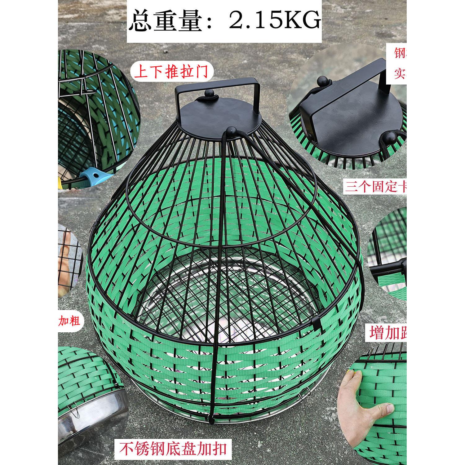 工艺品烤漆媒笼鸡笼七彩山鸡养殖笼漏屎底加接屎舟不锈钢笼带门