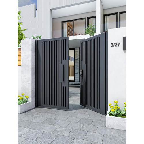铝合金室外庭院大门庭院栅栏花园别墅大门不锈钢农村自建房屋锻铁